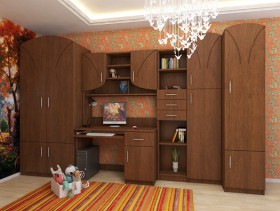 Буратино Детская Комплект мебели (Орех) в Кызыле - kyzyl.katalogmebeli.com | фото