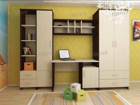 Детская Студент Комплект мебели (Дуб сонома/Белый) в Кызыле - kyzyl.katalogmebeli.com | фото