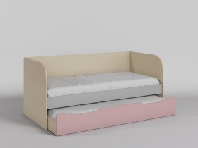 Диван-кровать Грэйси (Розовый/Серый/корпус Клен) в Кызыле - kyzyl.katalogmebeli.com | фото