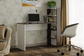 Компьютерный стол №3 (Венге/Белый) в Кызыле - kyzyl.katalogmebeli.com | фото