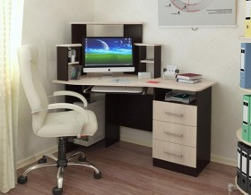 Компьютерный стол Каспер (венге/лоредо) в Кызыле - kyzyl.katalogmebeli.com | фото