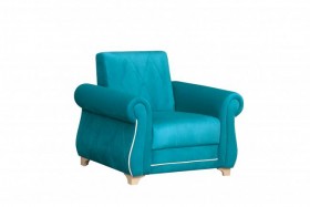 Кресло для отдыха "Порто" (велюр киви бирюза / микровельвет крем) в Кызыле - kyzyl.katalogmebeli.com | фото