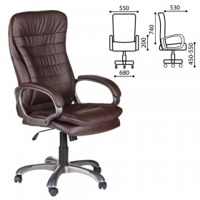 Кресло офисное BRABIX Omega EX-589 (коричневое) в Кызыле - kyzyl.katalogmebeli.com | фото