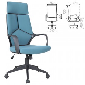 Кресло офисное BRABIX Prime EX-515 (голубая ткань) в Кызыле - kyzyl.katalogmebeli.com | фото