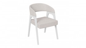 Кресло «Техас 1» (Белый матовый/Шенилл Estetica Vanille №220) в Кызыле - kyzyl.katalogmebeli.com | фото
