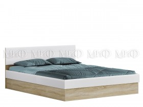 Кровать 1,4 спальня Фортуна (Дуб сонома/белый глянец) в Кызыле - kyzyl.katalogmebeli.com | фото