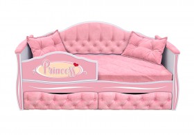 Кровать 160 серии Иллюзия 2 ящика 15 Бледно-розовый (подушки) в Кызыле - kyzyl.katalogmebeli.com | фото