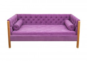 Кровать 180 серии Леди  32 Фиолетовый (подушка валик) в Кызыле - kyzyl.katalogmebeli.com | фото