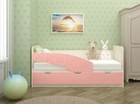 Кровать Бабочки 1,6м (Розовый металлик) в Кызыле - kyzyl.katalogmebeli.com | фото