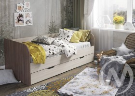 Кровать детская Балли 2-х уровневая (шимо темный/шимо светлый) в Кызыле - kyzyl.katalogmebeli.com | фото