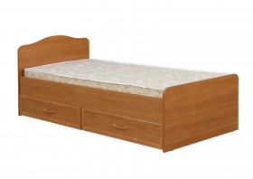 Кровать одинарная с ящиками 800-1 без матраса (круглые спинки) Вишня Оксфорд в Кызыле - kyzyl.katalogmebeli.com | фото