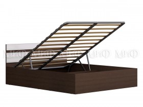 Кровать с подъемным механизмом Нэнси 1,4м (Венге/белый глянец) в Кызыле - kyzyl.katalogmebeli.com | фото