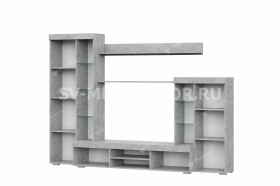 Мебель для гостиной МГС 5 Цемент светлый / Белый в Кызыле - kyzyl.katalogmebeli.com | фото 4