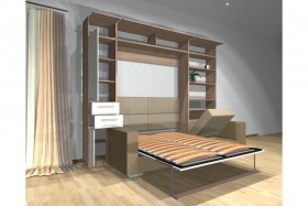 Шкаф-кровать с диваном Каролина в Кызыле - kyzyl.katalogmebeli.com | фото 3
