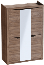 Шкаф трехдверный Соренто Дуб стирлинг/Кофе структурный матовый в Кызыле - kyzyl.katalogmebeli.com | фото