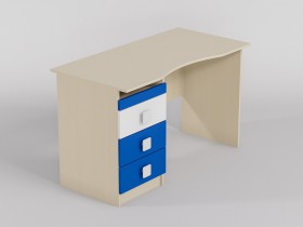 Стол (столешница с выемкой) Скай люкс (Синий/Белый/корпус Клен) в Кызыле - kyzyl.katalogmebeli.com | фото